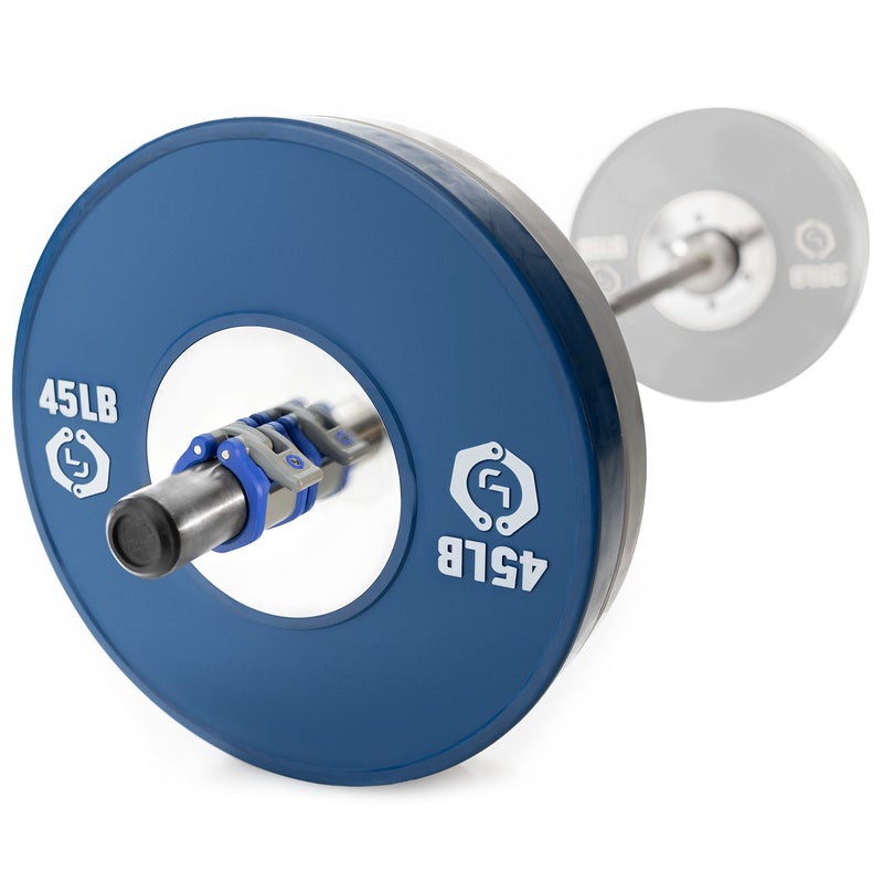 Lock-Jaw Barbell Collars قفل-فك HEX 50mm / 2" طوق باربل أولمبي (أزرق) - Image 2